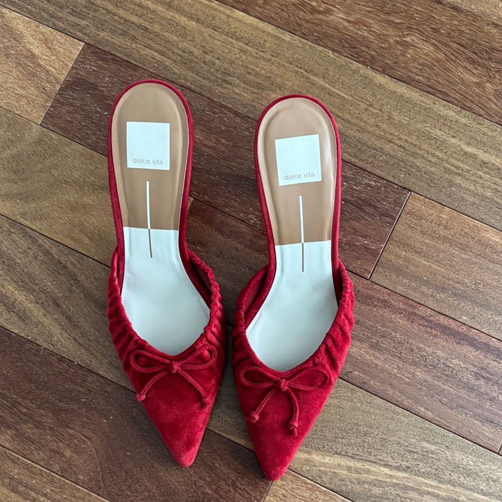 Dolce Vita Crimson Suede Mules
